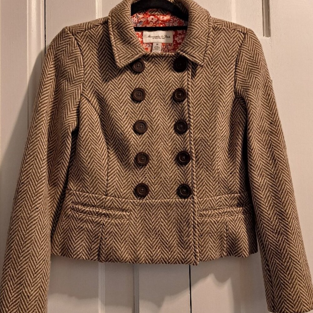 Abercrombie & Fitch Short Wool-Blend Jacket